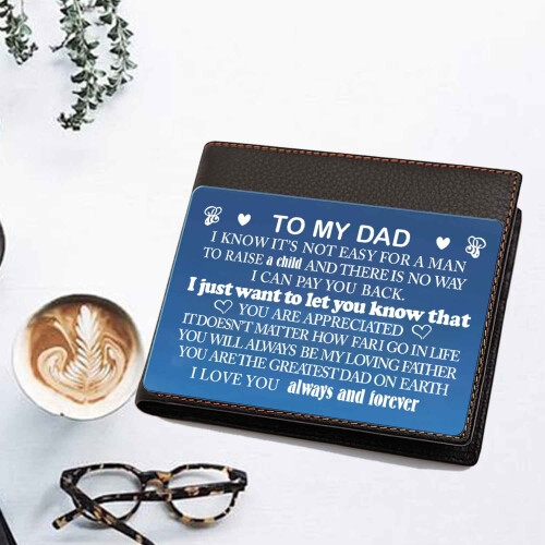 Wallet Card for Dad Engraved Metal Insert 1