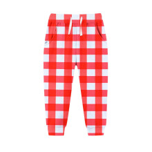 Red Baby Kids Ruched Plaid Thermal Sweatpants 9Y