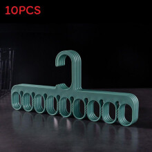 (Green)Durable Plastic Tie Holder With Cross Pattern For Closet And Wardrobe Organization