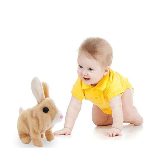 Interactive Electronic Bunny Stuffed Animal 7.3 Inch