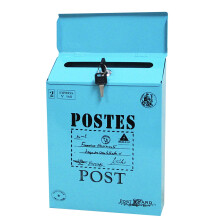 Vintage Iron Wall Mount Mailbox with Lock 1 Pack