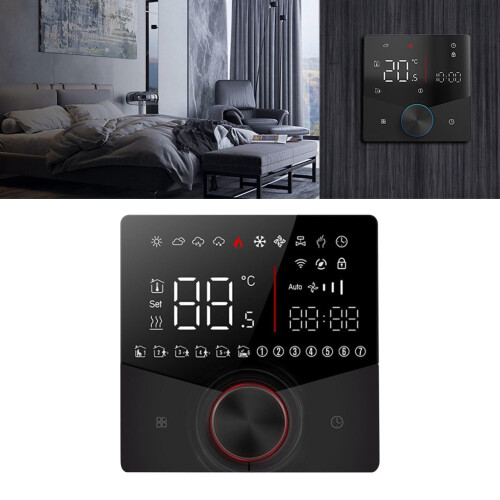 Smart Color Display Thermostat with Dial Control 3A 1