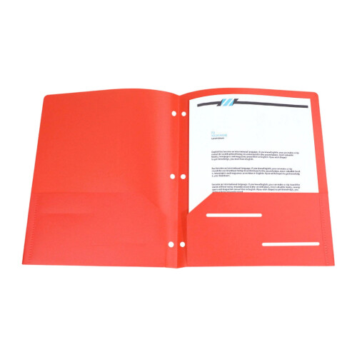 Plastic File Folders with Pockets Heavy Duty Letter Size 2