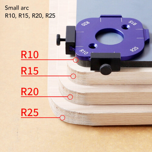 Aluminum Round Corner Radius Template for Router Table 1