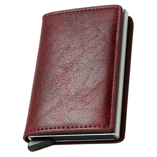Men's Leather Wallet with RFID Blocking, Minimalist Design, 1