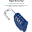 Combination Lock 4-Digit Blue Outdoor School Gym Toolbox 4