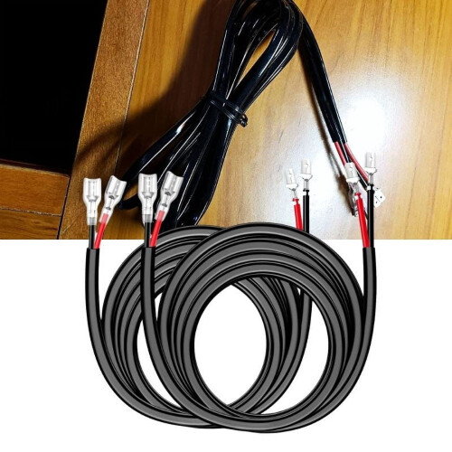 Wiring Harness Extension Kit 16 AWG 10 ft 2 pcs Black