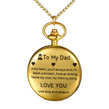 Quartz Analog Pocket Watch with Arabic Numerals and Sweater