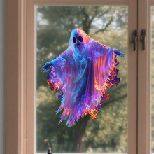 Halloween Window Stickers Ghost Decals 1 Pack 18x24 Inch