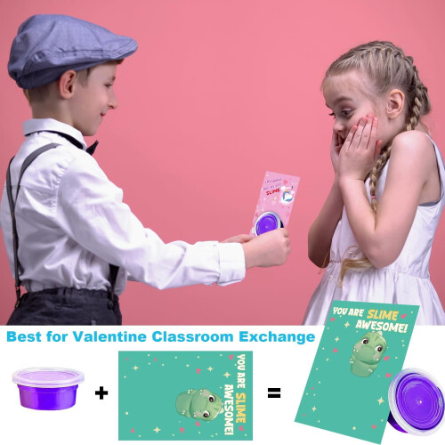 Valentine's Day Cards with Butter Slime 28-Pack 1