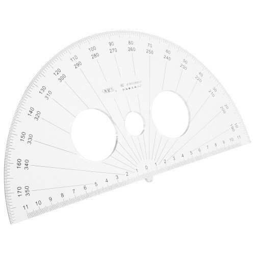 Plastic Protractor for Students Angle Measurement 1 Set 2