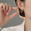 925 Silver Heart-Shaped Hoop Huggie Earrings 3