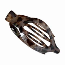 Women's French Oval Flat Claw Clips 2025 Solid Color Shark