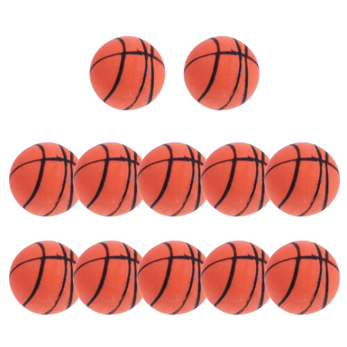Elastic Rubber Basketball Bounce Ball 12 Pcs