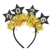 New Year Headbands Gold Crown Glitter Hair Accessories 12