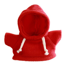 Doll Hoodie for 20cm Doll Soft Photo Prop Red