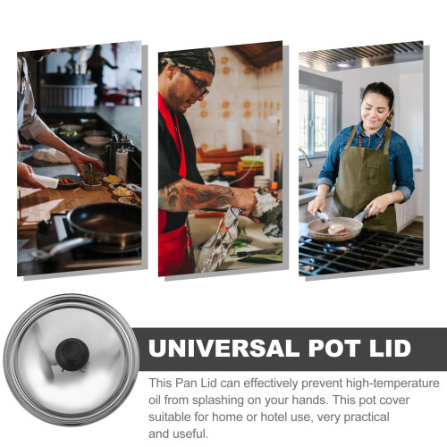 Metal Pan Lid Universal Stainless Steel Replacement Cover 1