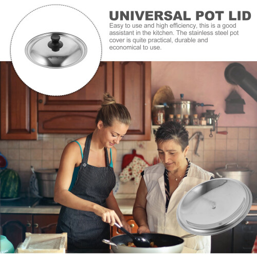 Metal Pan Lid Universal Stainless Steel Replacement Cover 2