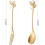 Mini Gold Coffee Spoons and Dessert Forks Set 20-Pc 2