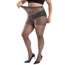 Plus Size Sheer Pantyhose Nylon Tights Gray One Size
