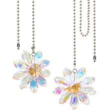 Crystal Flower Ceiling Fan Pull Chain Pack of 2