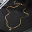 Gold Monogram Necklace Titanium Steel Initial Pendant 3