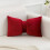 Red Bow Pillow Soft Decorative Throw Pillow 30x50cm 1