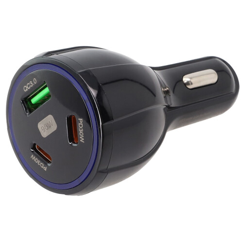 车载充电器 PD快充 3口 90W 12-32V 1