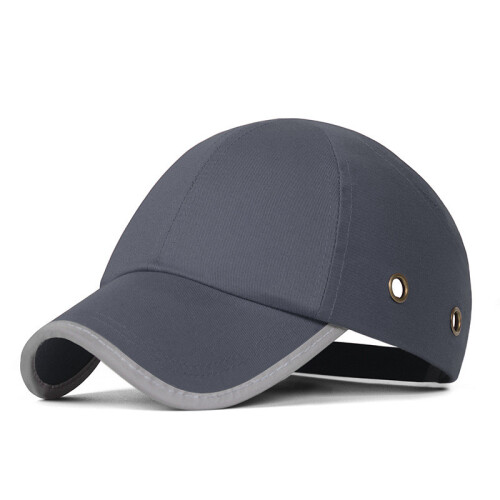 (Gray Visor) Cap Safety Work With Abs Inner Shell Breathability Construction Site For