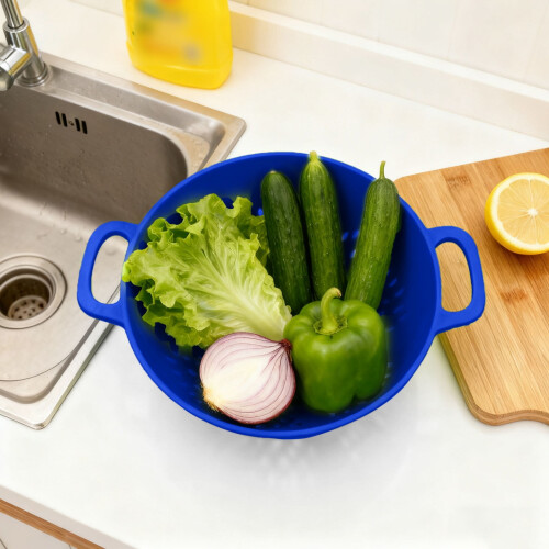 Mini Colander Set with Double Handles 7.5-inch Food Strainer 1