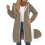Women's Hooded Sweatshirt Longline Oversized Fit with Front 4