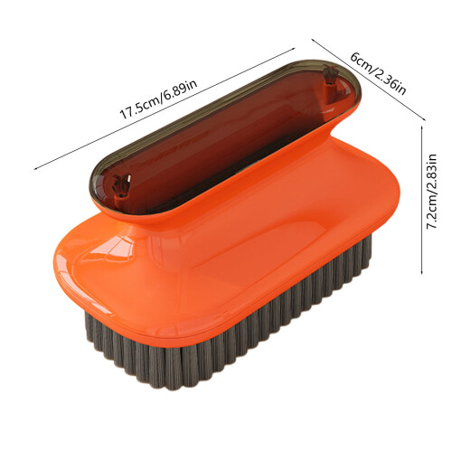 Shoe Brush Hard Bristle Multifunctional Orange 2