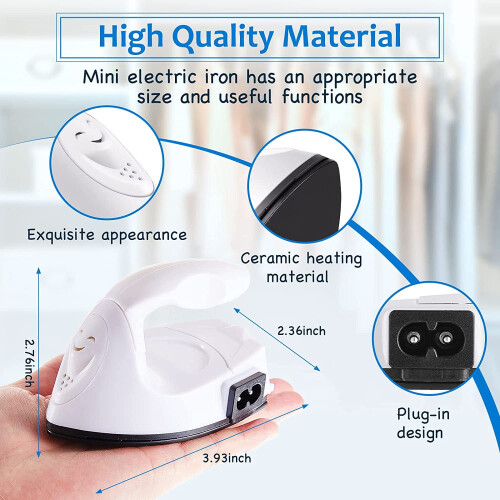 Mini iron heat press for DIY crafts white portable 1
