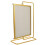 Rotating Picture Holder Golden Iron Square 1 Pack 3