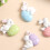 Easter Rabbit Fridge Magnet Resin 4 Pieces 6