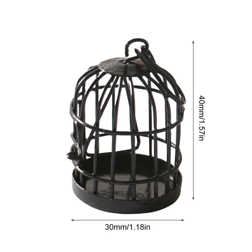 Birdcage Statue Desk Decor Model for Kids 2