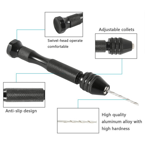 Pin Vise Hand Drill Portable Ergonomic 49 pcs 2