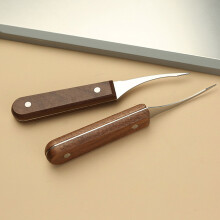 Stainless Steel Shrimp Peeler with Wooden Handle