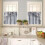 Christmas kitchen curtains and valances set snowflake 2
