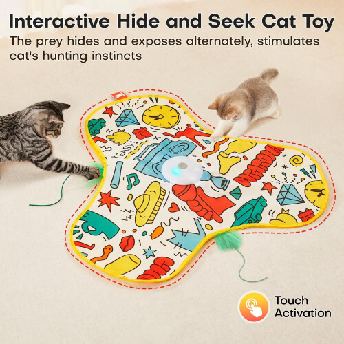 Interactive Cat Feather Toy Wand with Rechargeable Touch 1