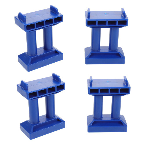 NICEXMAS Train Bridge Playset Blue Plastic 6 Pieces