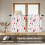 Christmas Tree Cafe Curtains Red Gray Cedar Pine 26x24in 3
