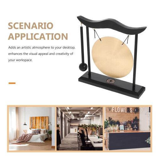 Table Gong Set Copper Bell Housewarming Decor 1