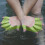 Silicone Hand Paddle Flippers 1 Pair Green 4