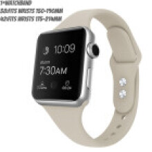 (Antique White,42mm)For Iwatch 38mm 42mm Strap Bracelet Band Sports Silicone Replace Solid Color