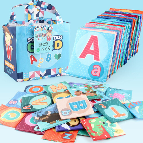 Soft Alphabet Flash Cards for Babies 6-12 Months,