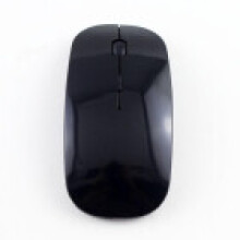 (black,One size)24g Ultra Thin Usb Optical Wireless Mouse Cordless Computer Laptop Desktop Mouse