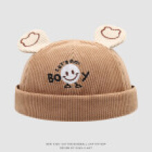 (Style J)Cappello papà in velluto a coste autunno inverno per bambini con caratteristiche antivento e caldo