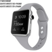 (Dark Gray,38mm)For Iwatch 38mm 42mm Strap Bracelet Band Sports Silicone Replace Solid Color