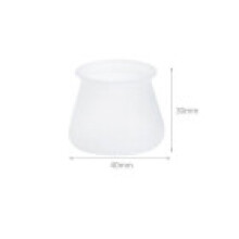 (White)Tpr Table Foot Cover Antislip Silent Thickened Chair Leg Cap Protector Floor
